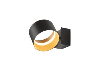 MUSTERRING LOOP – Wandlamp – Zwart / goud – LED 10W – Afstandsbediening – Dimbaar – Traploos instelbare lichtkleur