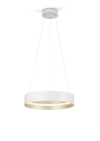 MUSTERRING LOOP – Hanglamp – Mat wit – LED 38W – Afstandsbediening – Traploos dimbaar – Instelbare lichtkleur