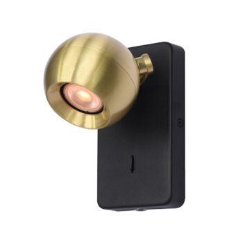 Wandlamp BOLERO - Zwart/goud