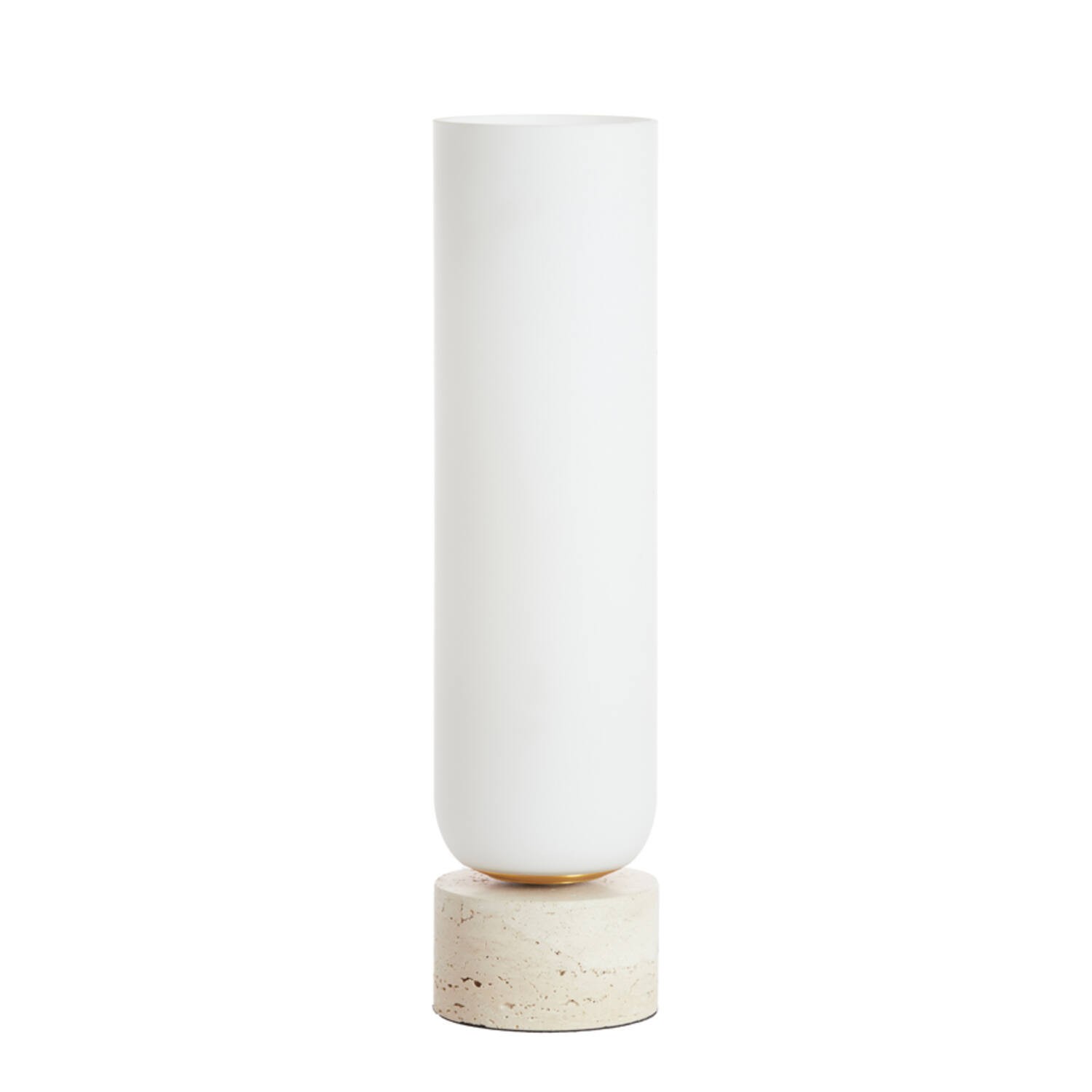 Tafellamp Ø12x47,5 cm RYLANO glas melk+zand+antiek brons - Afbeelding 7