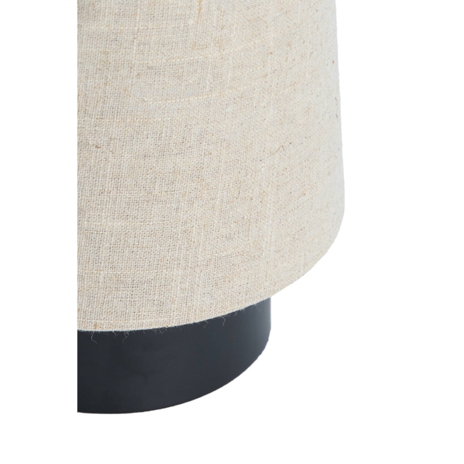 Tafellamp HOWIE – Ø15×42 cm – Mat Zwart + Naturel - Afbeelding 3