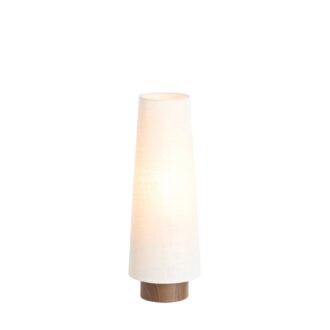 Tafellamp Ø15x42 cm HOWIE hout print donker bruin+crème