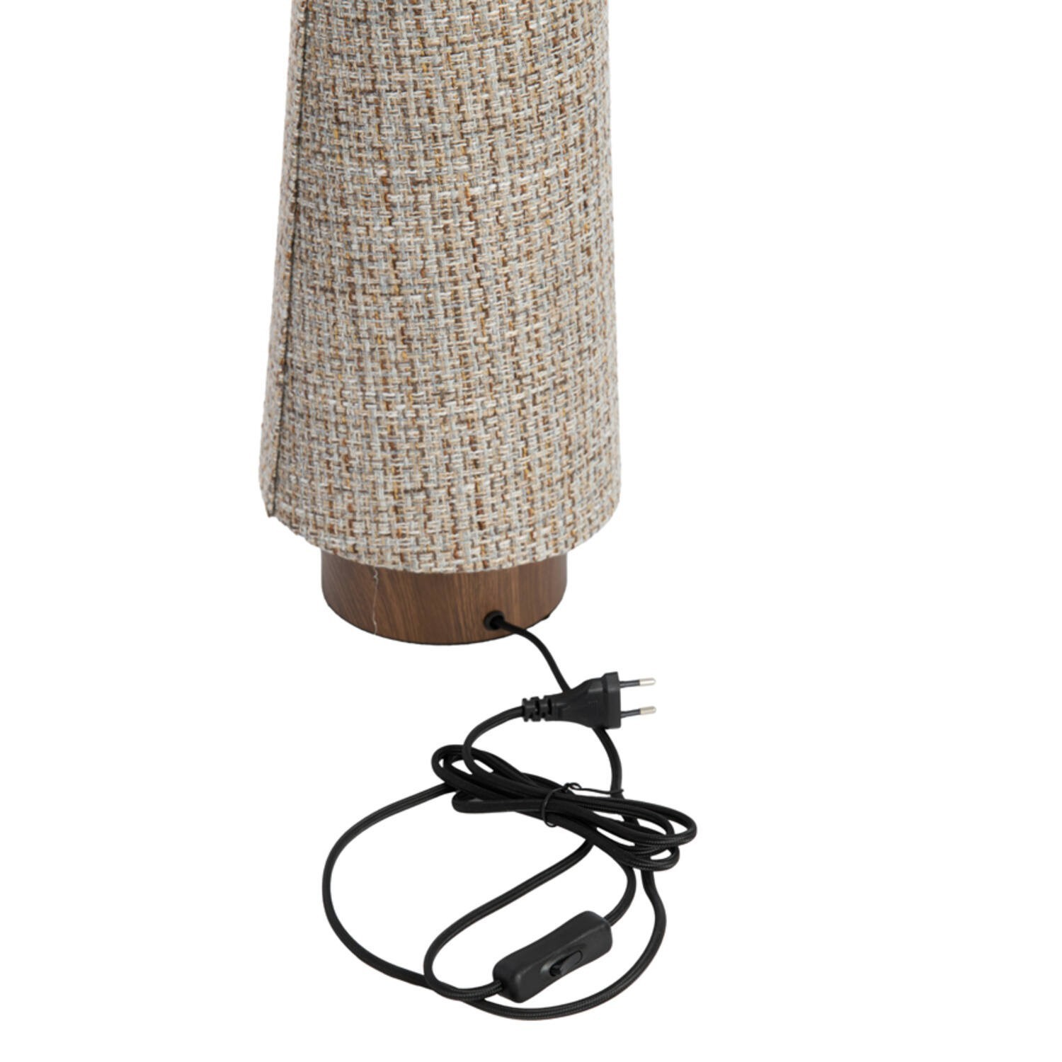 Tafellamp Ø15x42 cm HOWIE hout print d bruin+licht bruin - Afbeelding 2