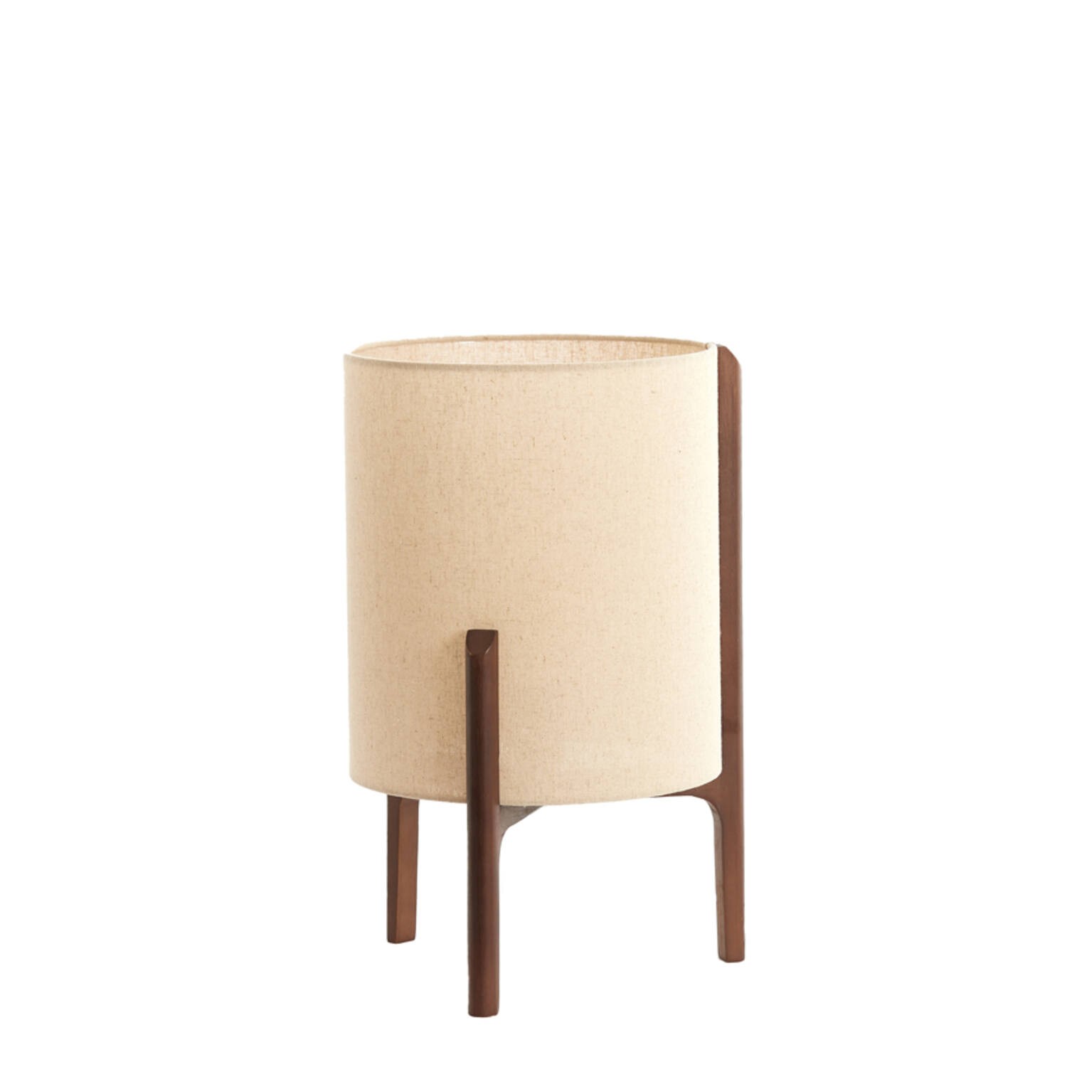 Tafellamp Ø28x44 cm LITTO donker bruin+linnen naturel - Afbeelding 6