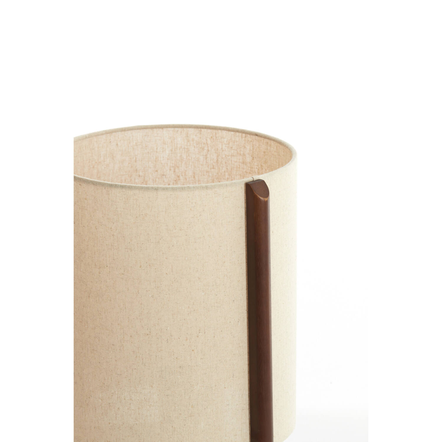 Tafellamp Ø28x44 cm LITTO donker bruin+linnen naturel - Afbeelding 5