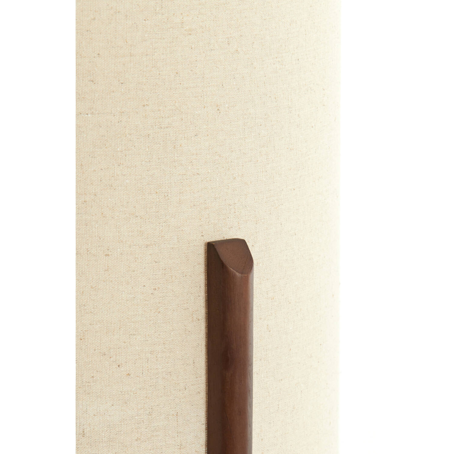 Tafellamp Ø28x44 cm LITTO donker bruin+linnen naturel - Afbeelding 4