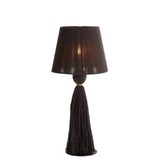 Tafellamp Ø31x58 cm ESPINO donker bruin+zand