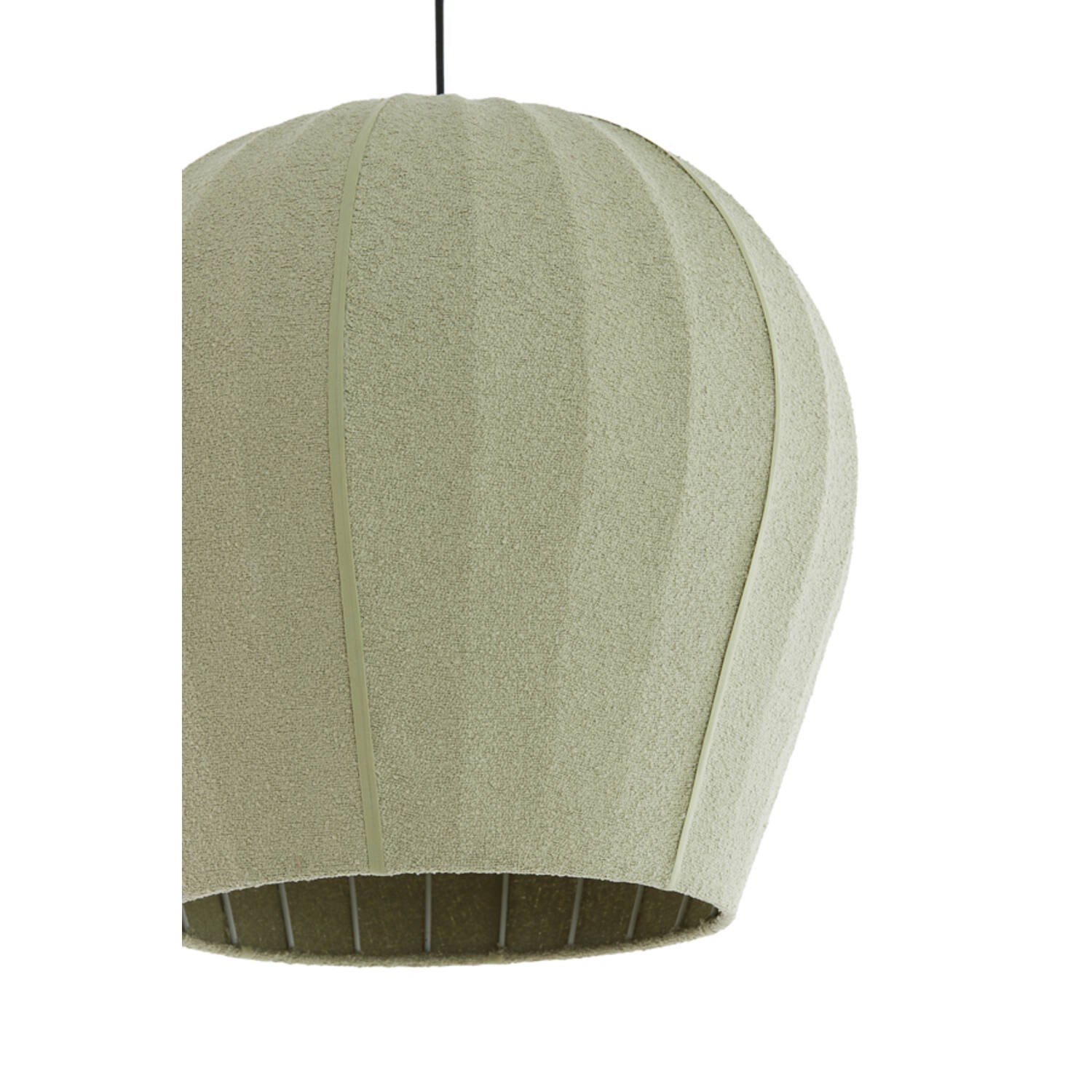 Hanglamp Ø35x33 cm ZAGORI bouclé mint groen - Afbeelding 3