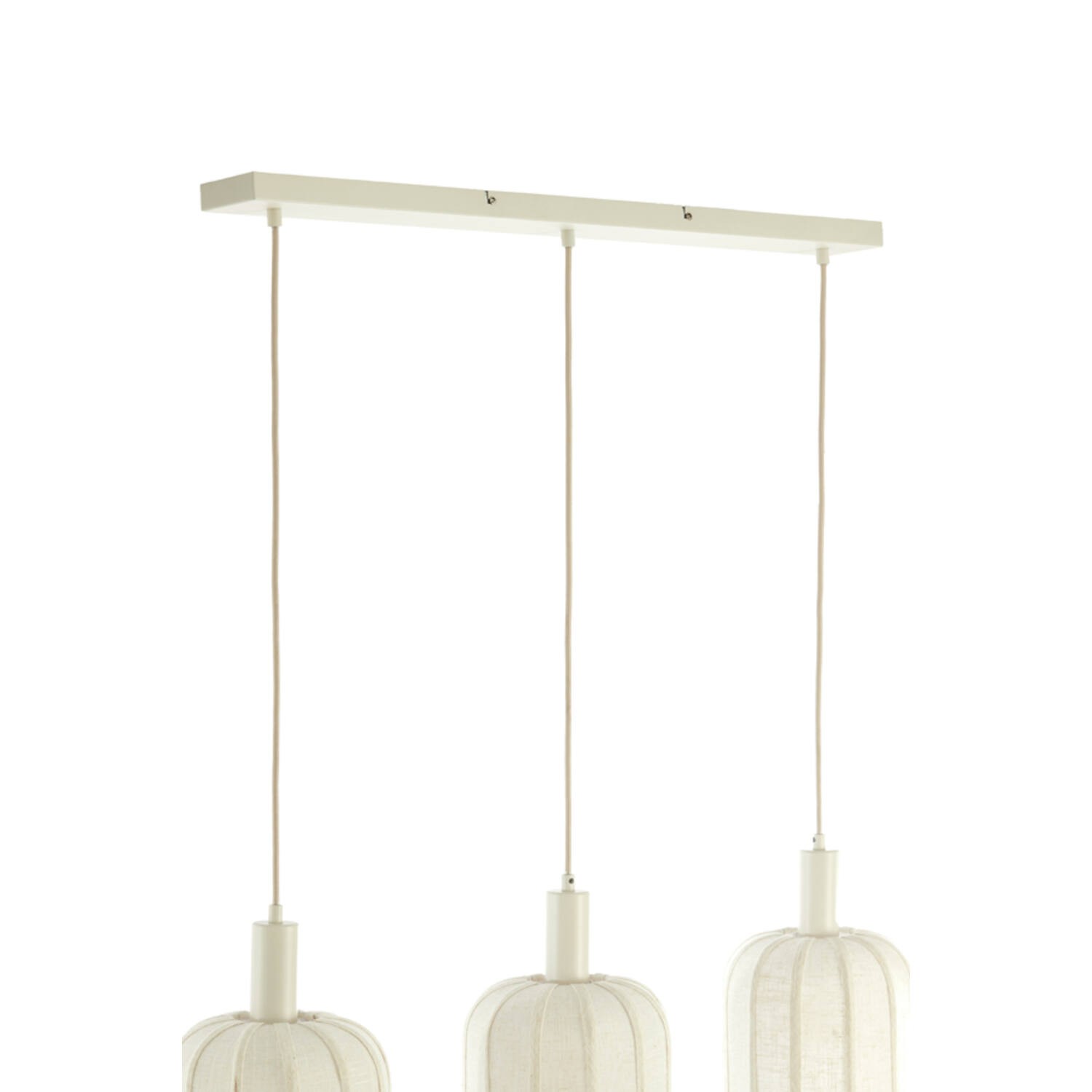 Hanglamp 3L 80x21x34 cm TUFIA linnen crème - Afbeelding 3