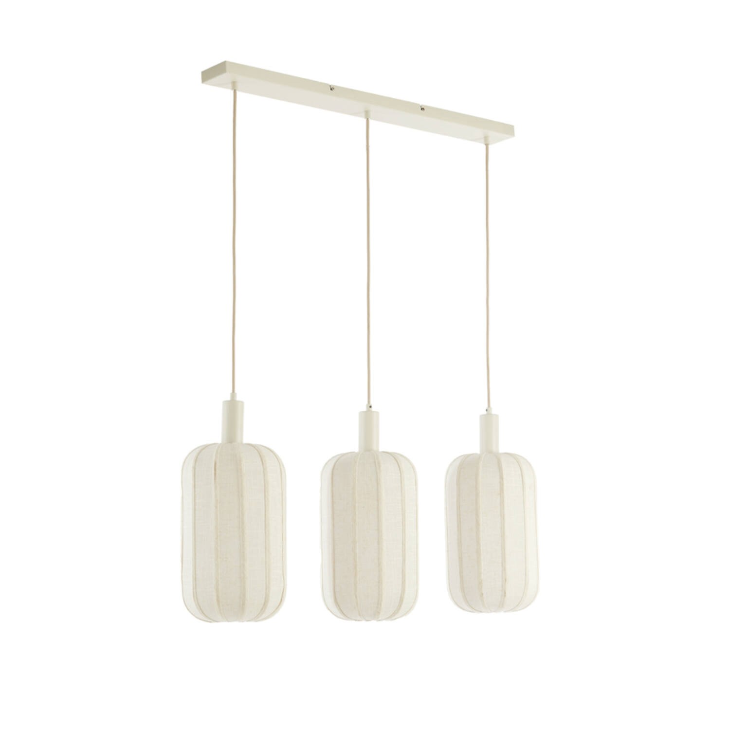 Hanglamp 3L 80x21x34 cm TUFIA linnen crème - Afbeelding 5