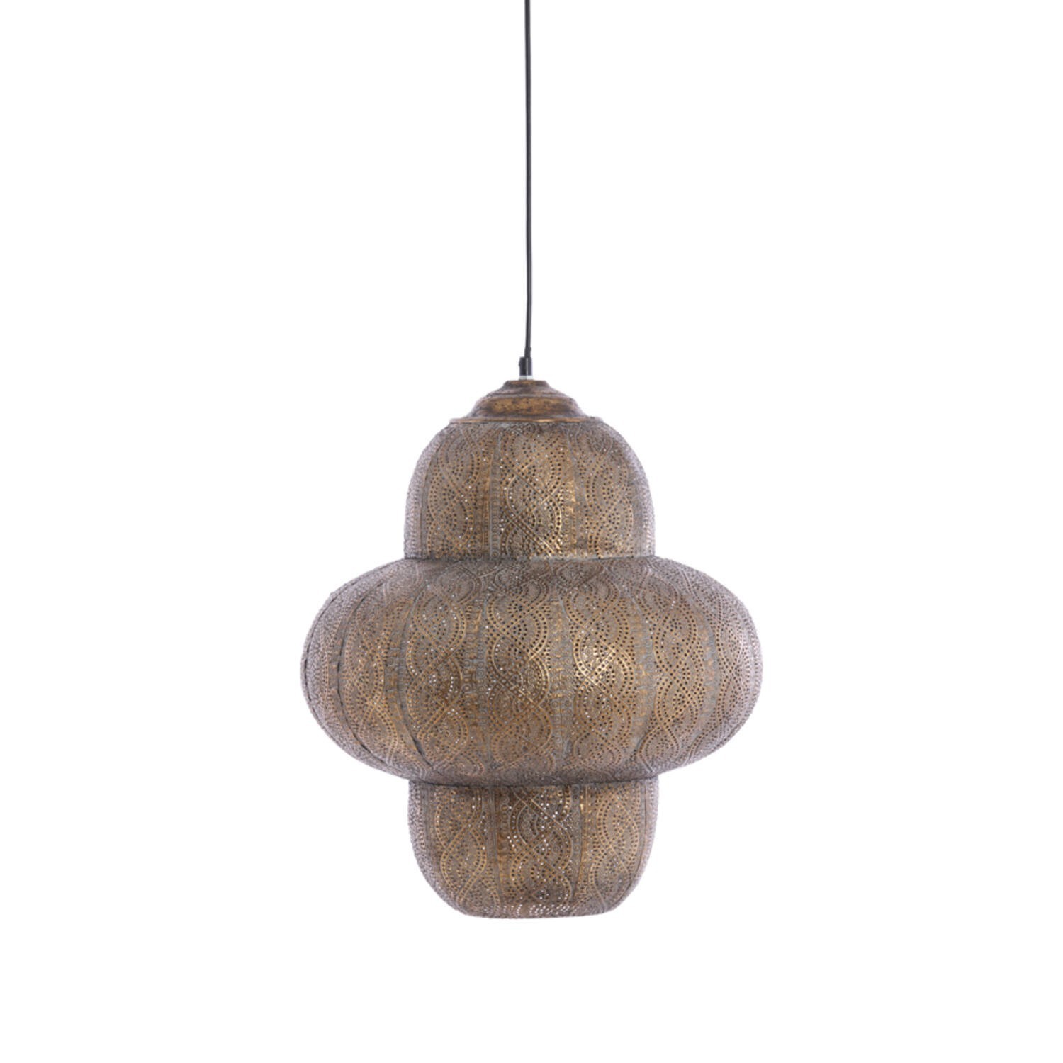 Hanging lamp Ø42x50,5 cm RYOTA brown gold - Afbeelding 6