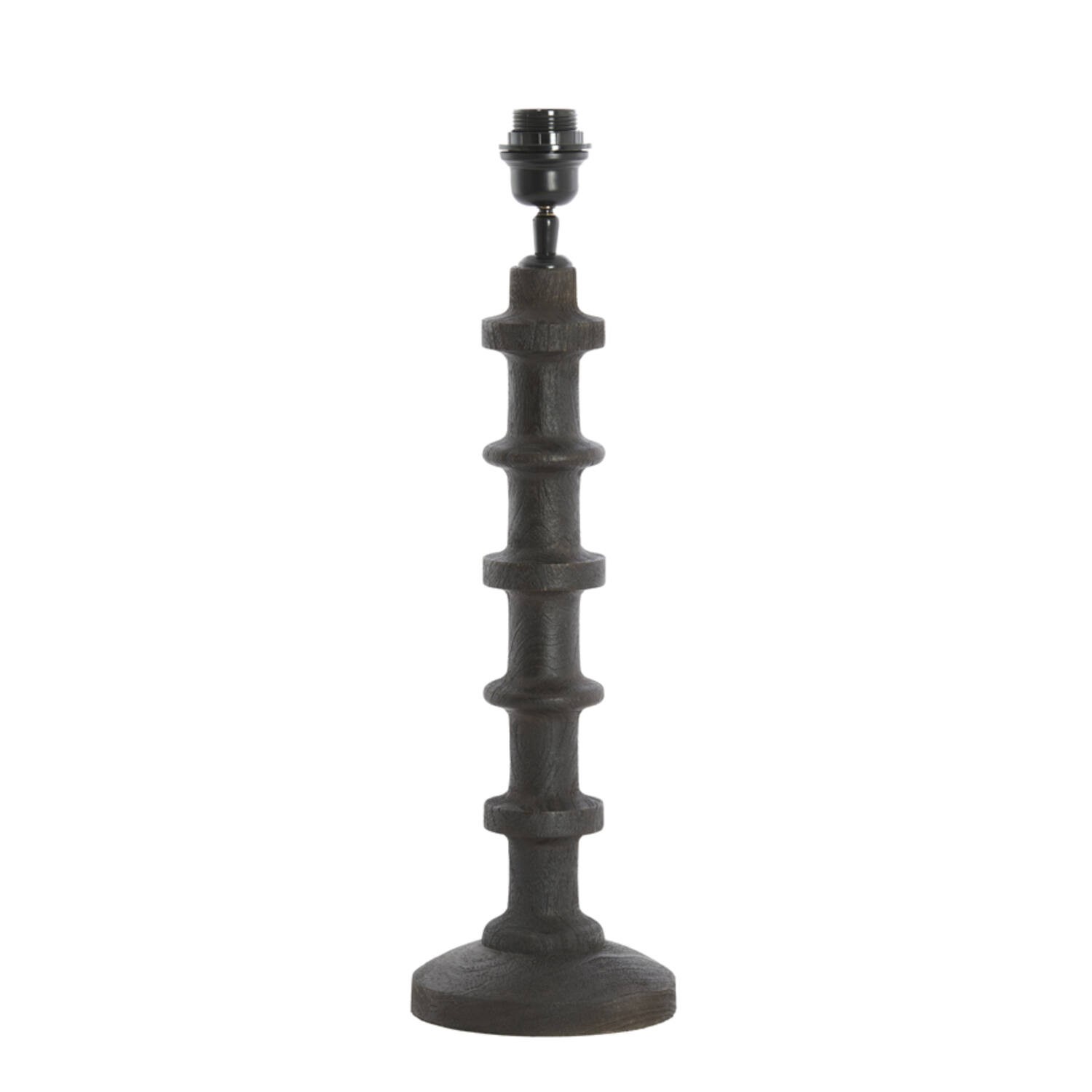 Lampvoet Ø16x45 cm CECILY hout mat donker roodbruin