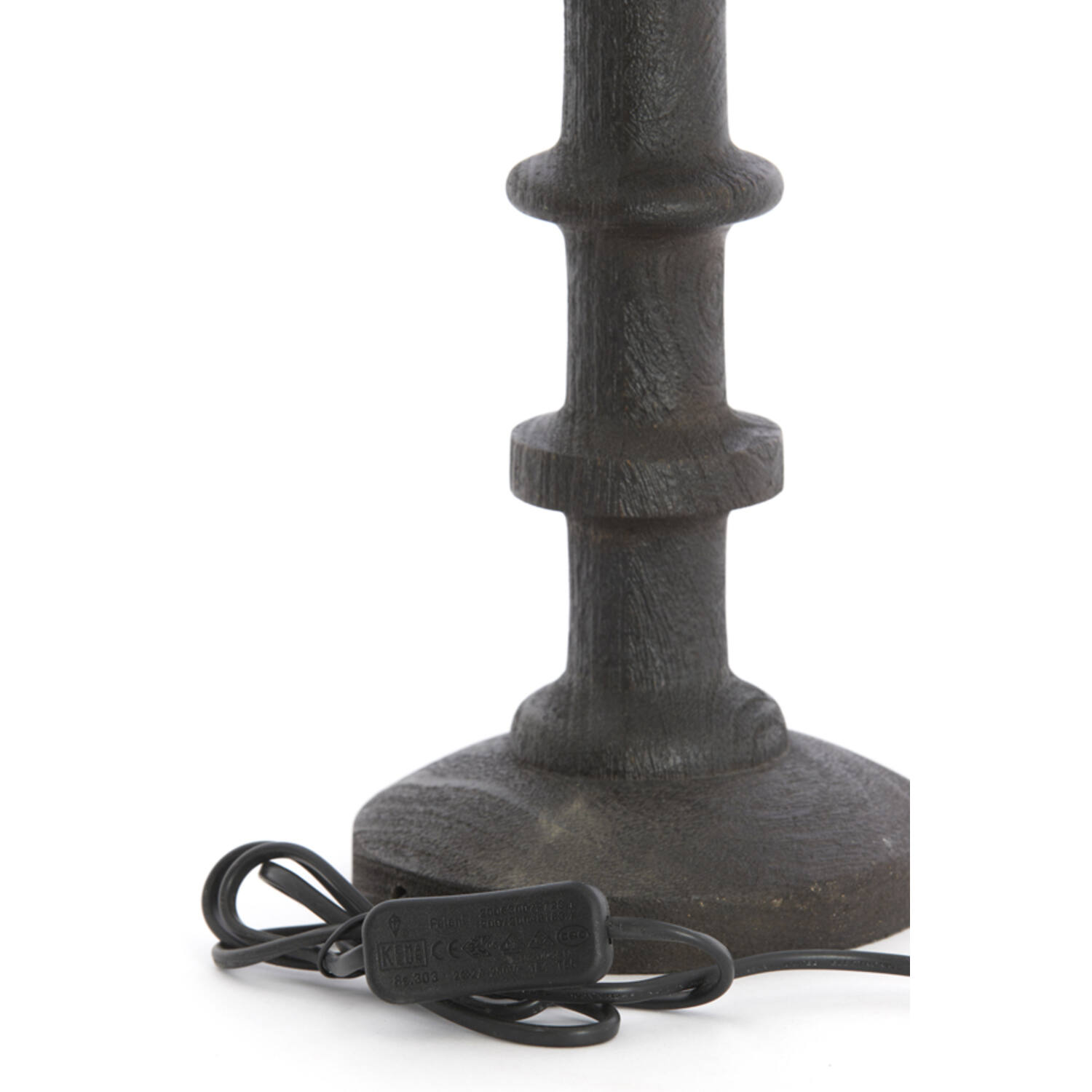 Lampvoet Ø16x45 cm CECILY hout mat donker roodbruin - Afbeelding 6