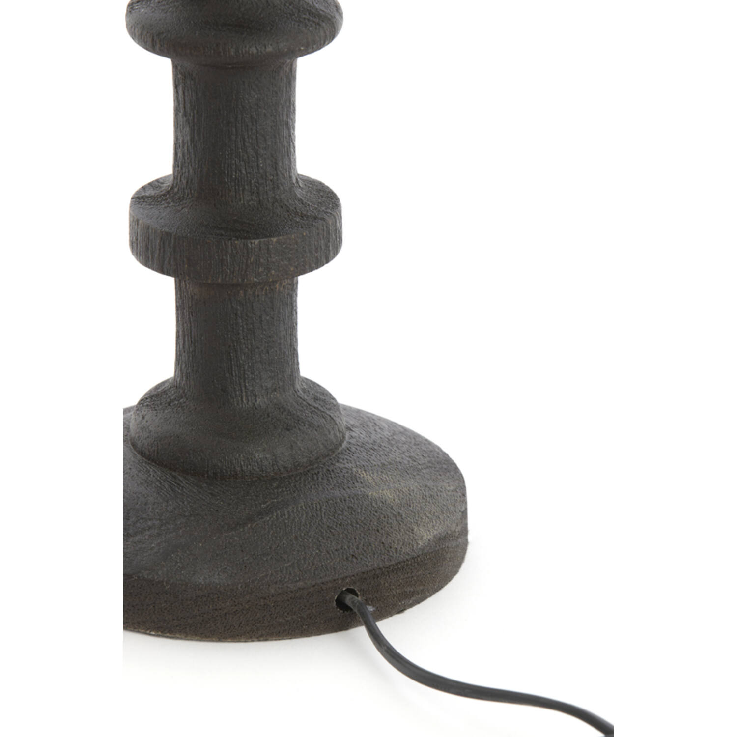 Lampvoet Ø16x45 cm CECILY hout mat donker roodbruin - Afbeelding 3
