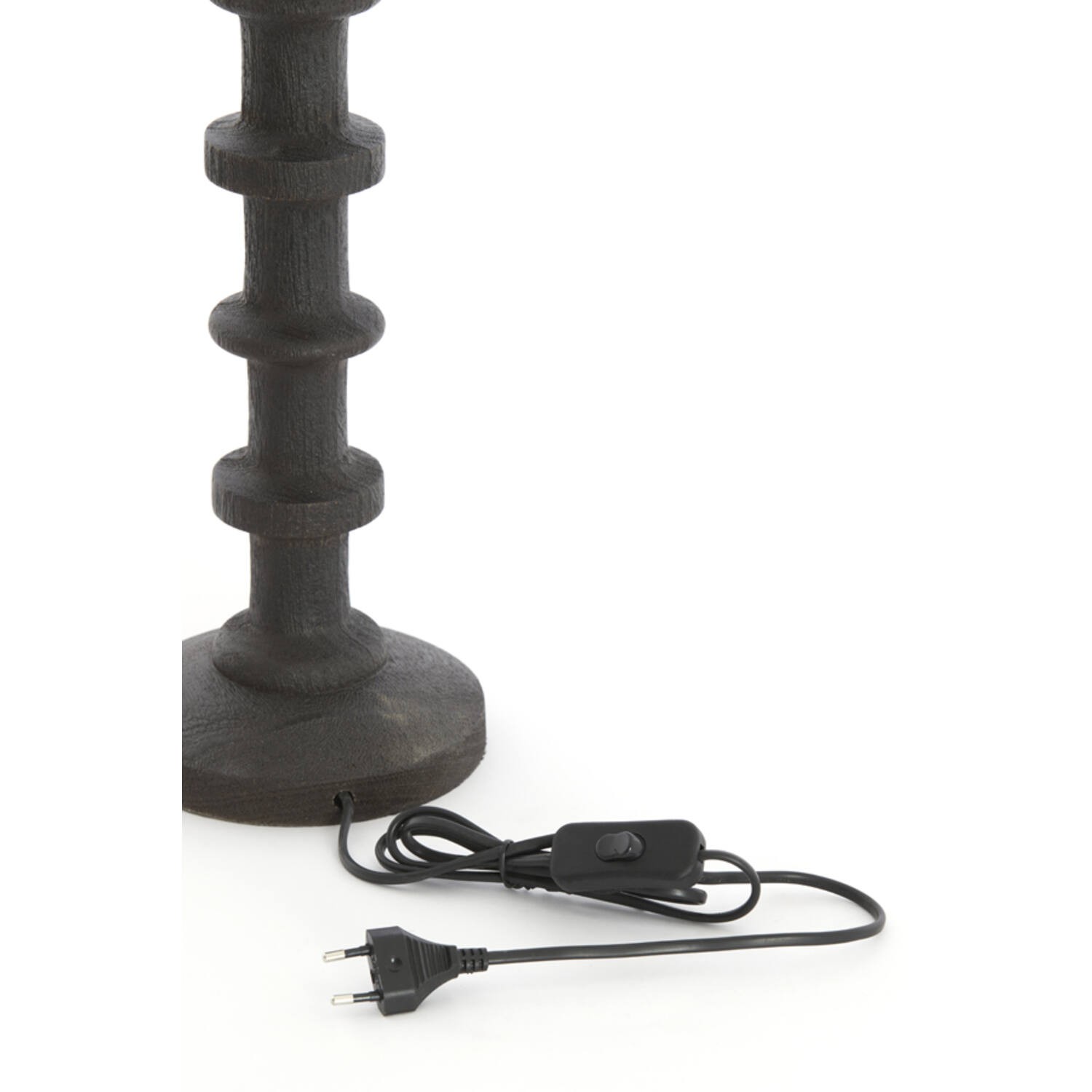 Lampvoet Ø16x45 cm CECILY hout mat donker roodbruin - Afbeelding 2