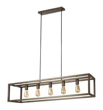 Hanglamp Esteso 5-Lichts – Brons-Goud – 120 cm