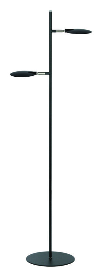 Vloerlamp Freelight Piana – Zwart, 2-lichts, Geïntegreerd LED, Dimbaar