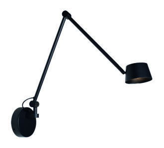 Wandlamp Cugino 2-Arms – Zwart – LED – Touchdimmer