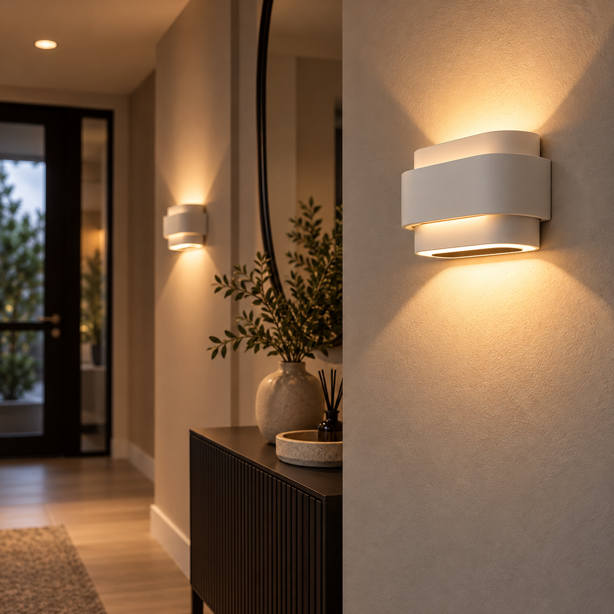 Artdelight Metz wandlamp wit – 2-lichts G9 gips - Afbeelding 2
