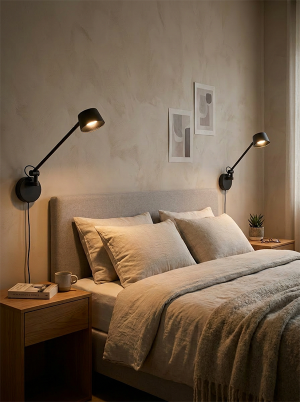 Wandlamp Cugino 1-Arm – Zwart – LED – Touchdimmer - Afbeelding 2