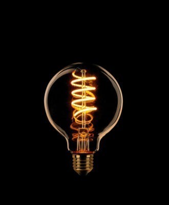 ETH Led Zigbee Spiraal Globe 80mm E27 6W CCT 2700k-2200k Goud 490L