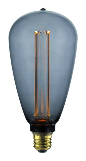 4,3W LED lichtbron smoke 10x21cm E27 2200K 3 standen mem