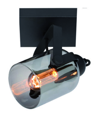 1l. Spot "Fumoso" Zwart met Smoke Glas