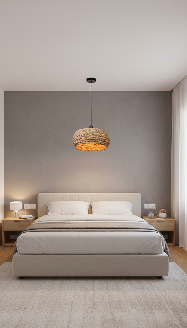 Hanglamp "Tessa" Ø50cm Naturel - Afbeelding 2