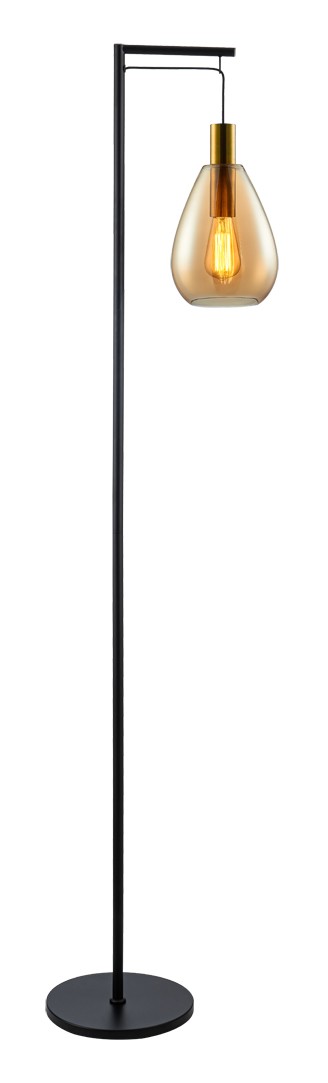 Vl. "Dorato" Arm Brons-Goud/Amber Glas