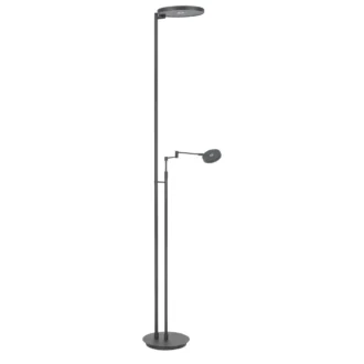 Vienna Uplight Zwart – LED vloerlamp met verstelbare leeslamp