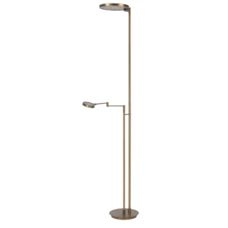 Vienna Uplight Brons – LED vloerlamp met verstelbare leeslamp