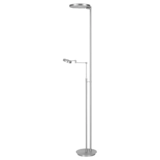 Uplight Vienna Staal – LED vloerlamp met verstelbare leeslamp