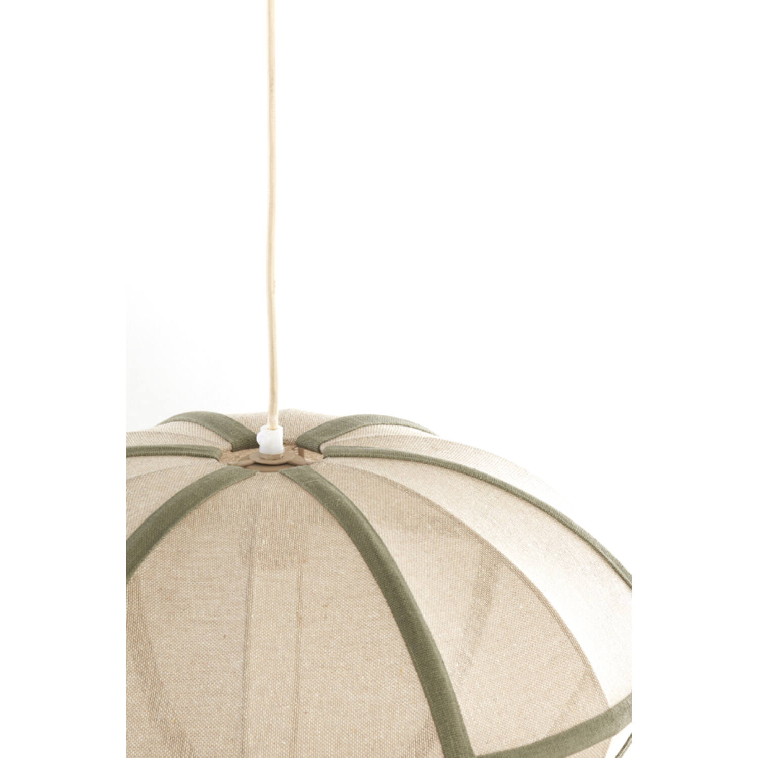 Hanglamp Ø49x25 cm MIRELYS naturel+olijf groen - Afbeelding 6