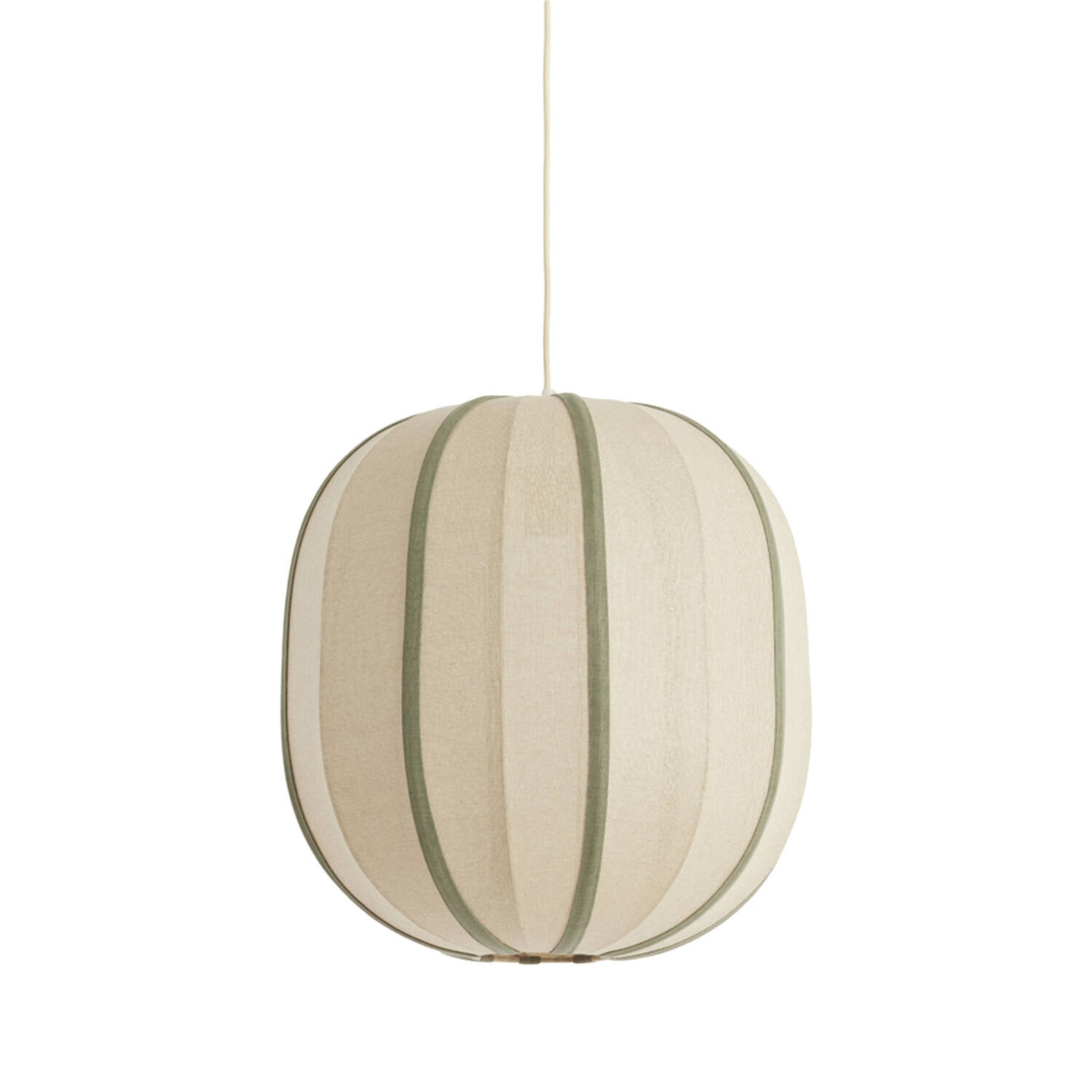 Hanging lamp Ø51x48 cm ESMIRIA natural+olive green - Afbeelding 7