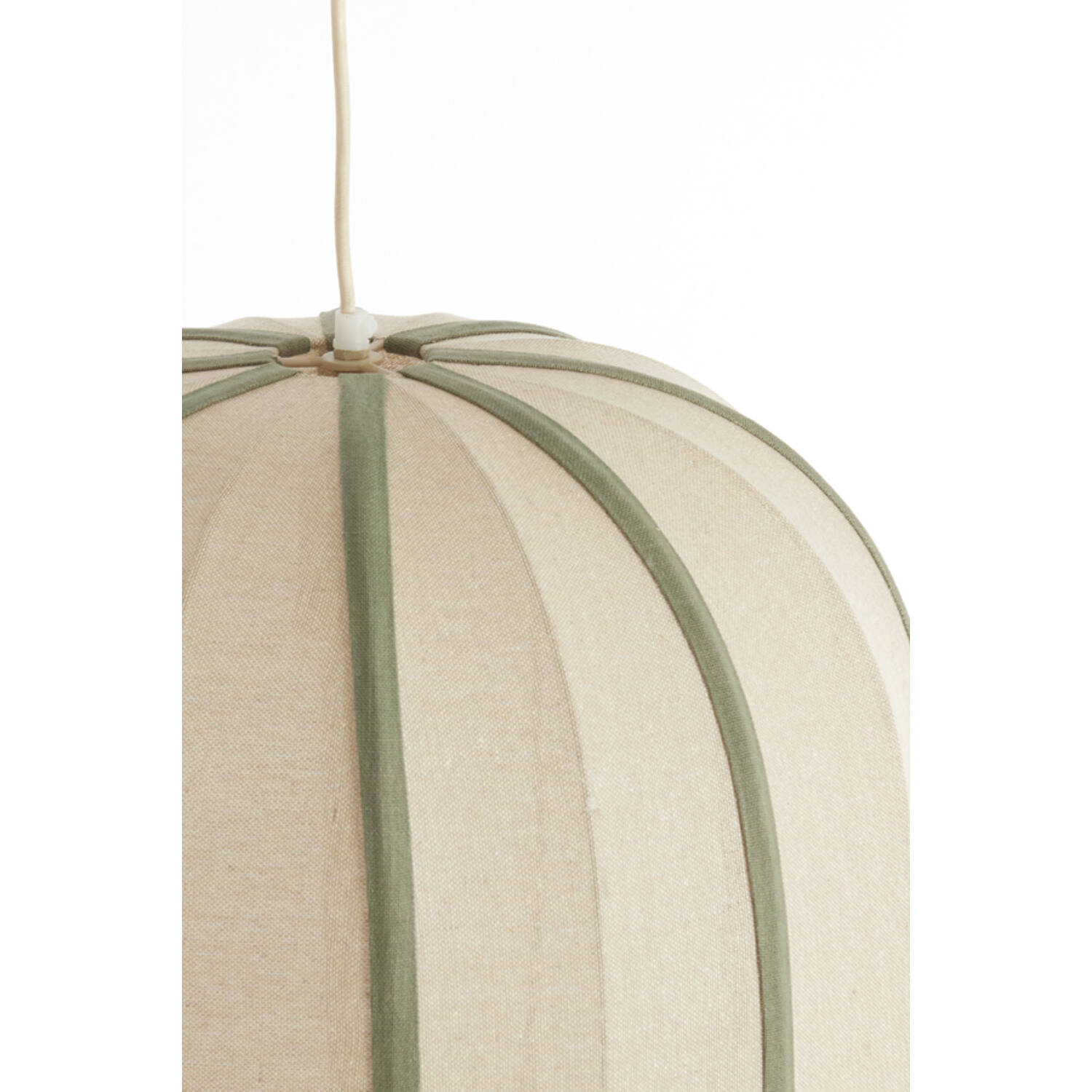Hanging lamp Ø51x48 cm ESMIRIA natural+olive green - Afbeelding 5