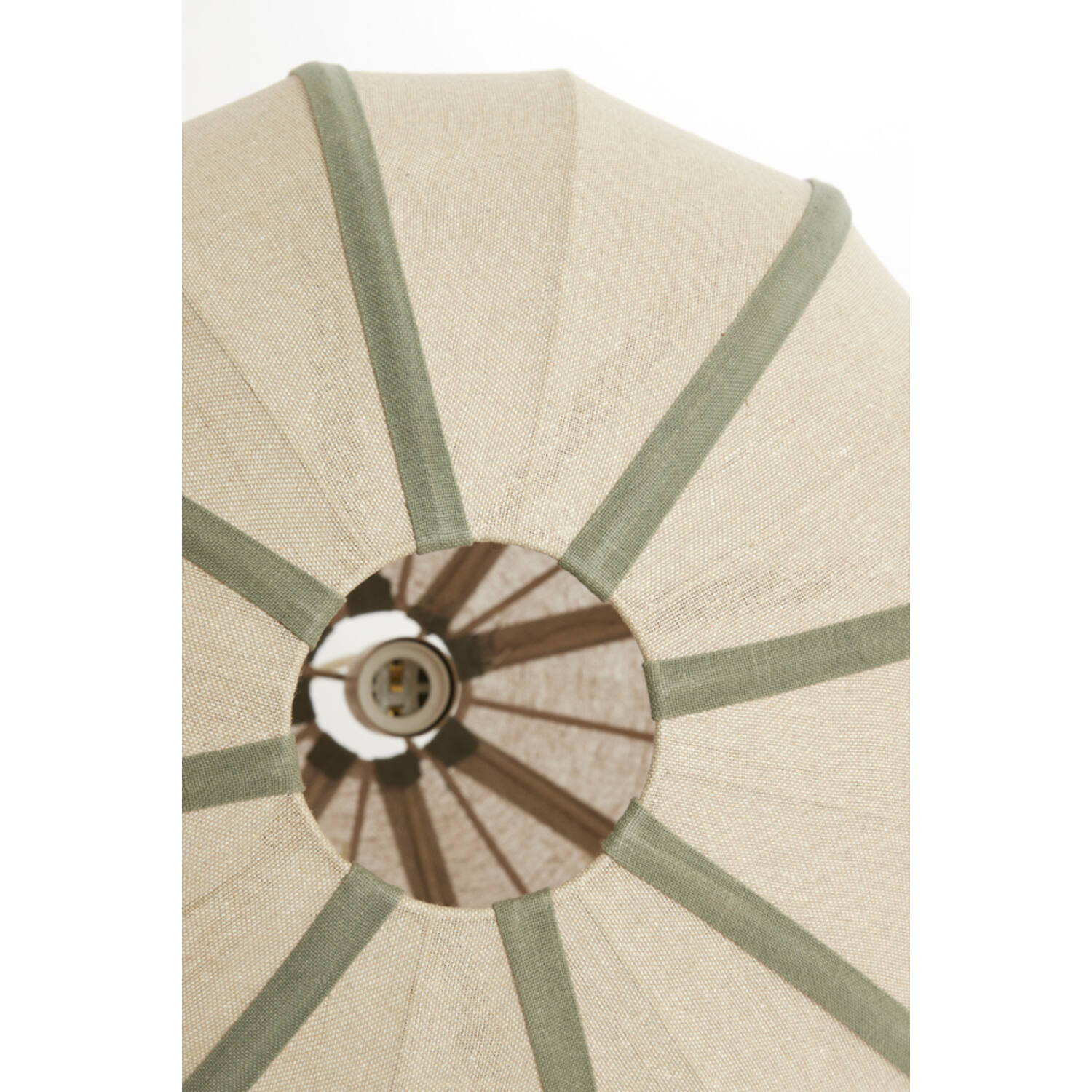 Hanging lamp Ø51x48 cm ESMIRIA natural+olive green - Afbeelding 2