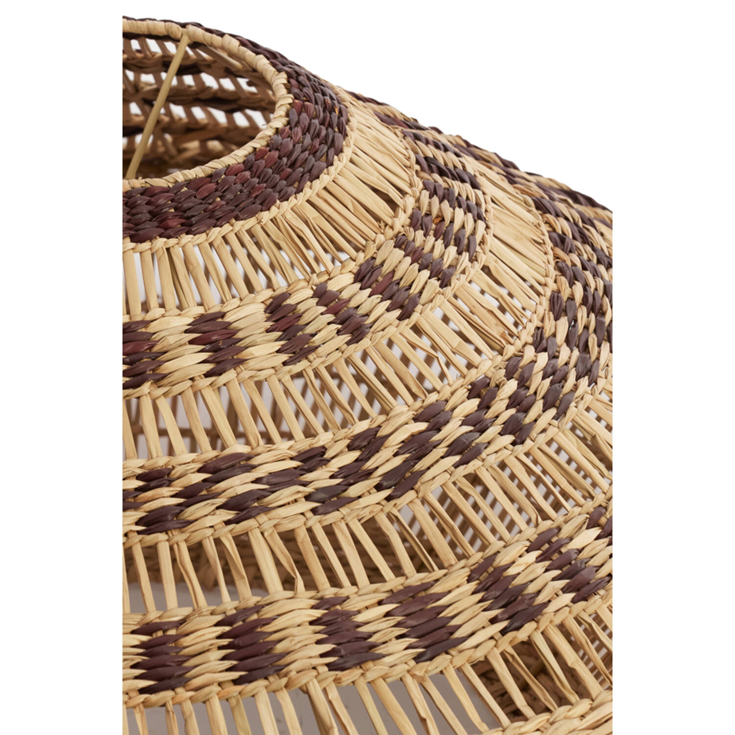 Hanglamp Ø80x30 cm OWANA zeegras naturel+bruin - Afbeelding 4