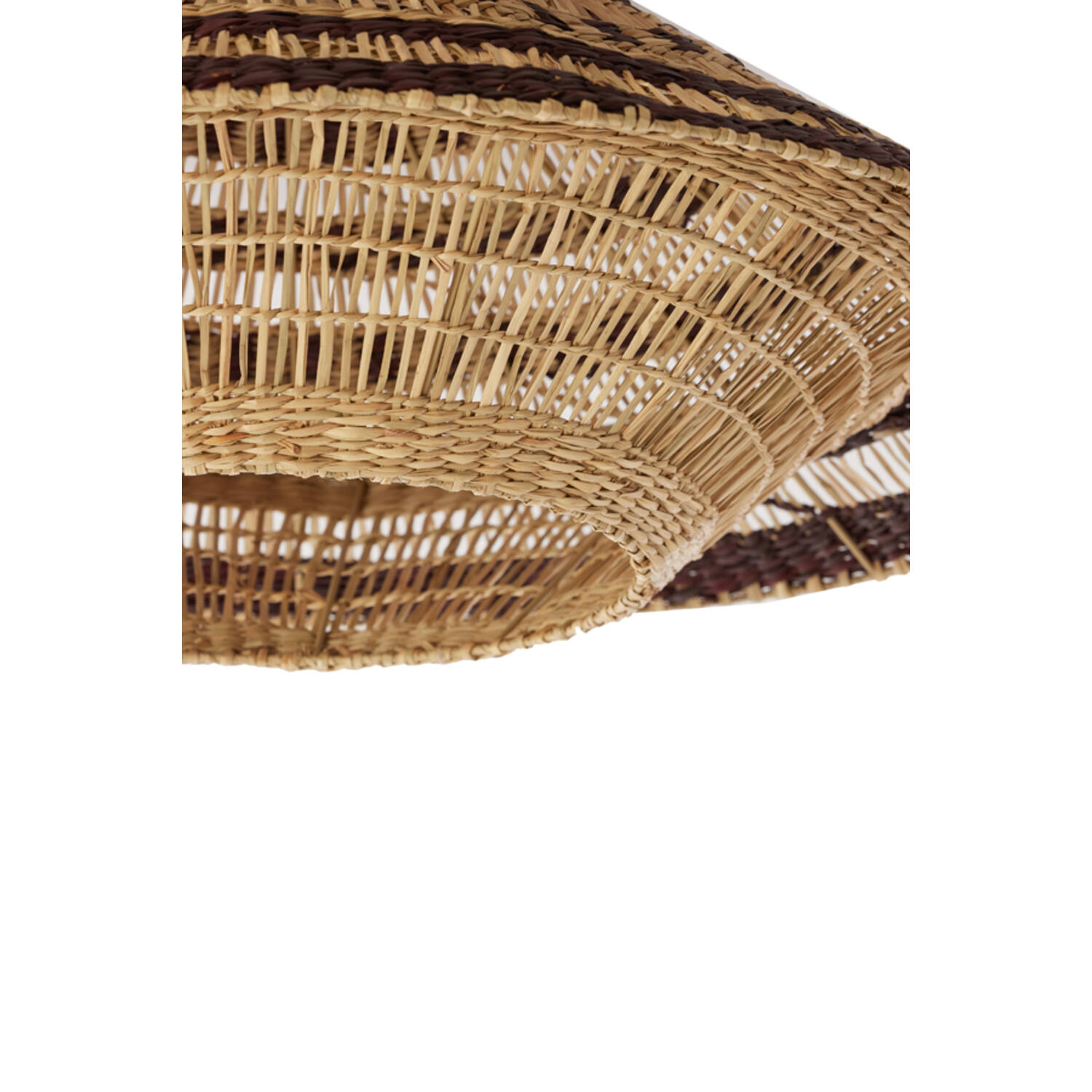 Hanglamp Ø80x30 cm OWANA zeegras naturel+bruin - Afbeelding 2