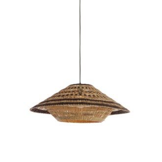 Hanging lamp Ø80x30 cm OWANA seagrass natural+brown