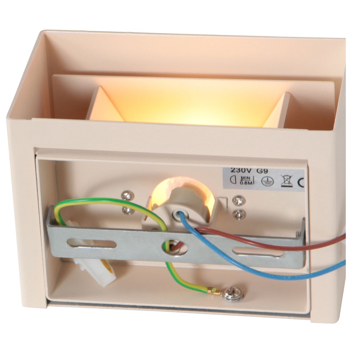 Crèmekleurige wandlamp Muro 3365CR – Dimbare G9 LED wandlamp met lichteffect - Afbeelding 5