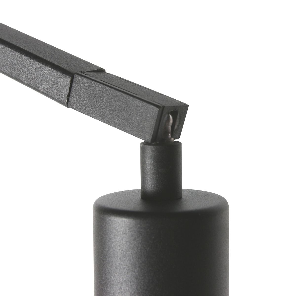 Zwarte Vloerlamp Zig-Zag met Naturelkleurige Bamboe Kap - Afbeelding 3