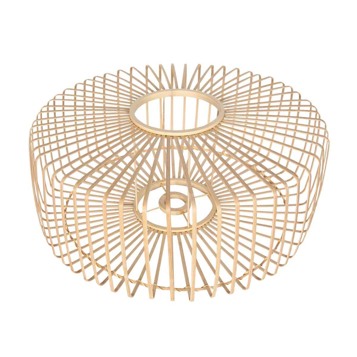 Zwarte Vloerlamp Zig-Zag met Naturelkleurige Bamboe Kap - Afbeelding 7
