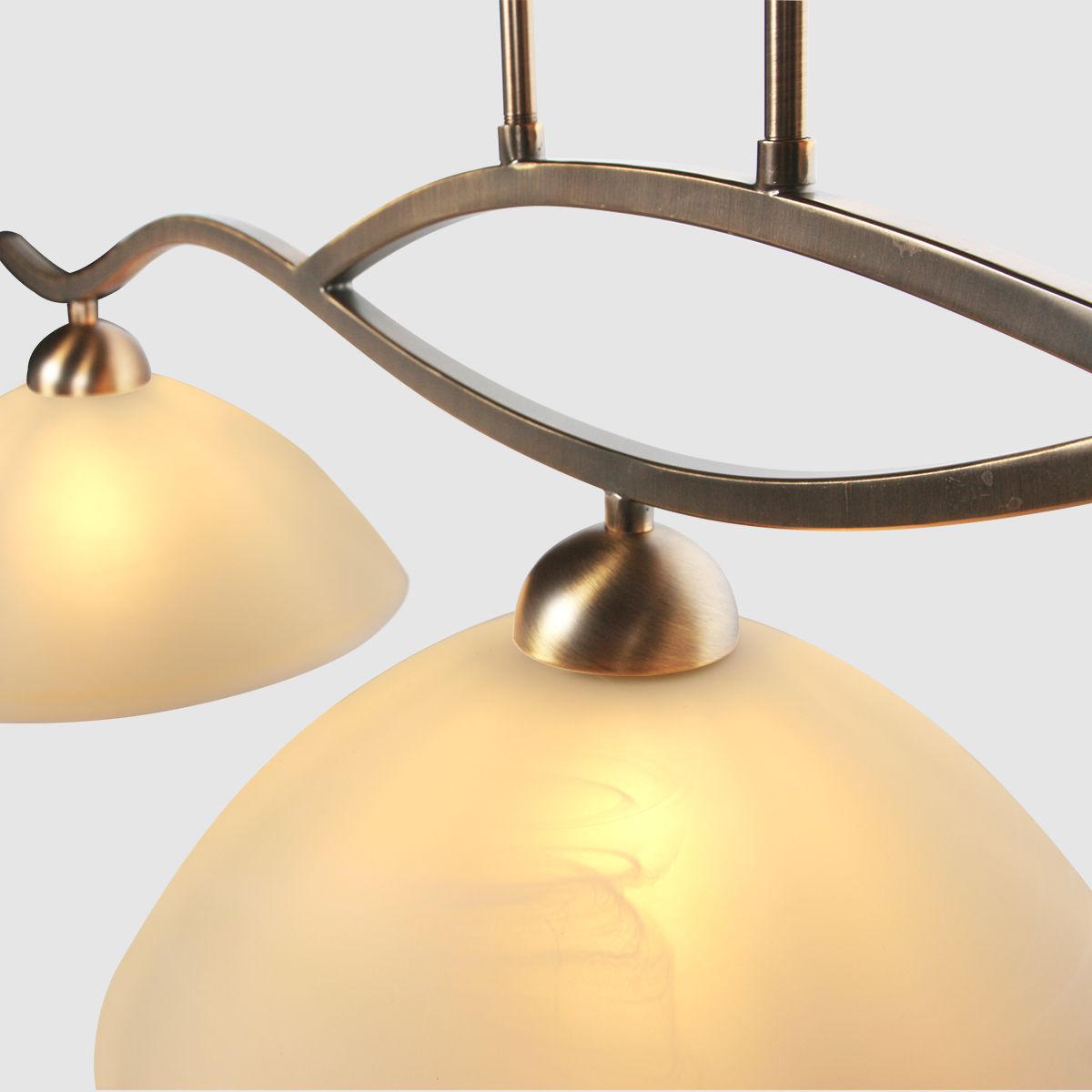 Anthea 4326BR – klassieke hanglamp met drie amberkleurige glazen - Afbeelding 3