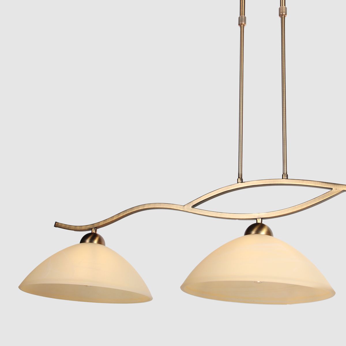 Anthea 4326BR – klassieke hanglamp met drie amberkleurige glazen - Afbeelding 4
