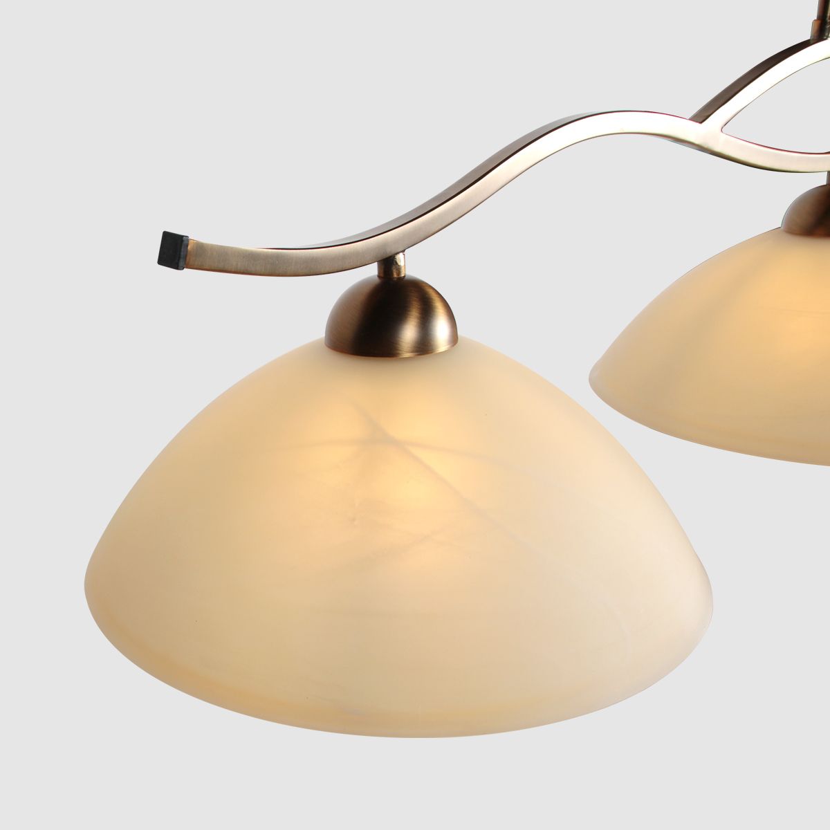 Anthea 4326BR – klassieke hanglamp met drie amberkleurige glazen - Afbeelding 5