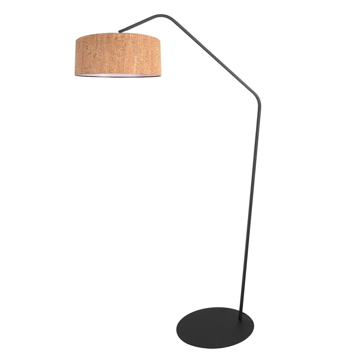 Zwarte Vloerlamp Zig-Zag met Kurken Kap Ø50 cm - Afbeelding 2