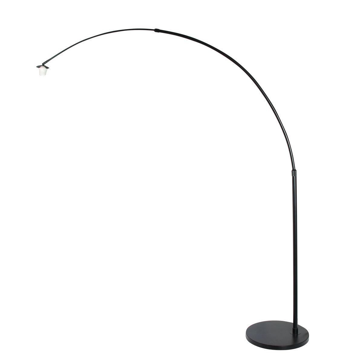 Booglamp Sparkled Light 4342ZW zwart met beige kurkstructuur kap - Afbeelding 8