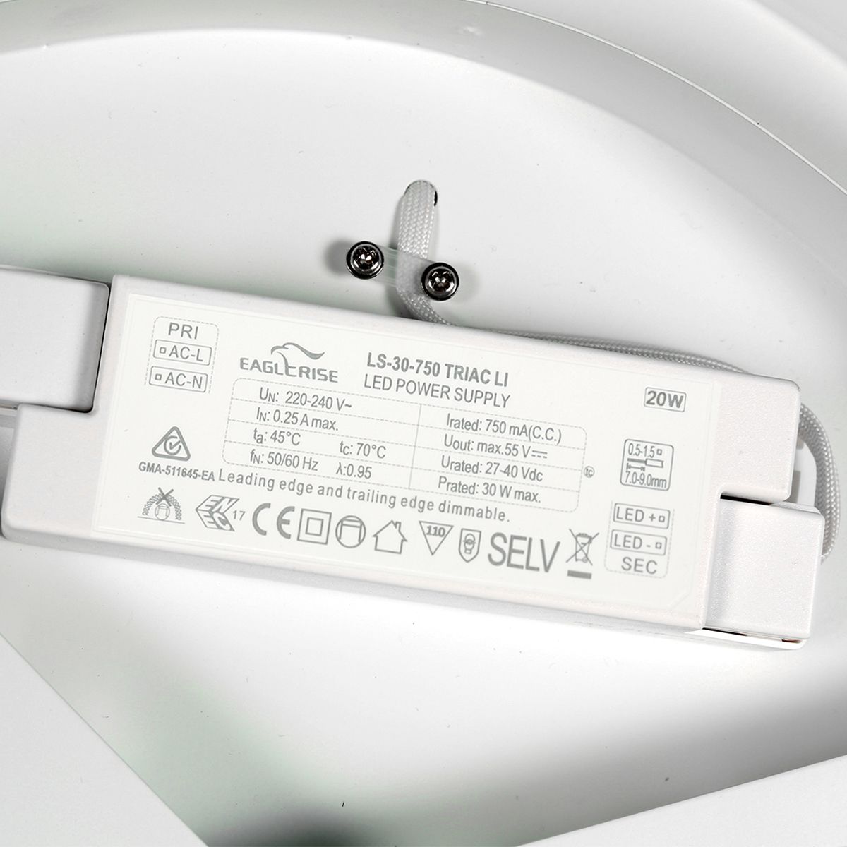 Plafondlamp Flady 4367ST staal Ø30 2000 Lumen - Afbeelding 11