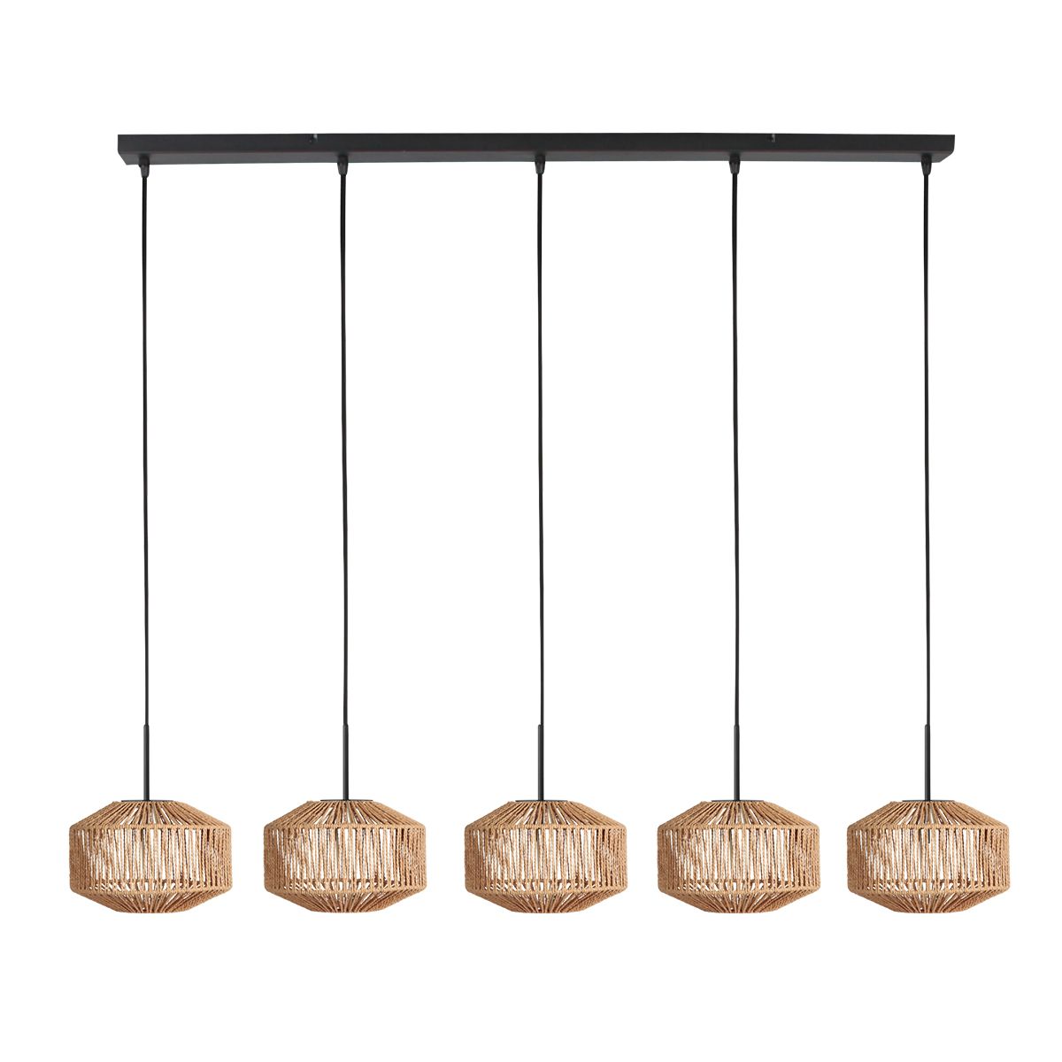Hanglamp Ropex 4530ZW – 5-lichts touwlamp voor sfeervol licht - Afbeelding 2