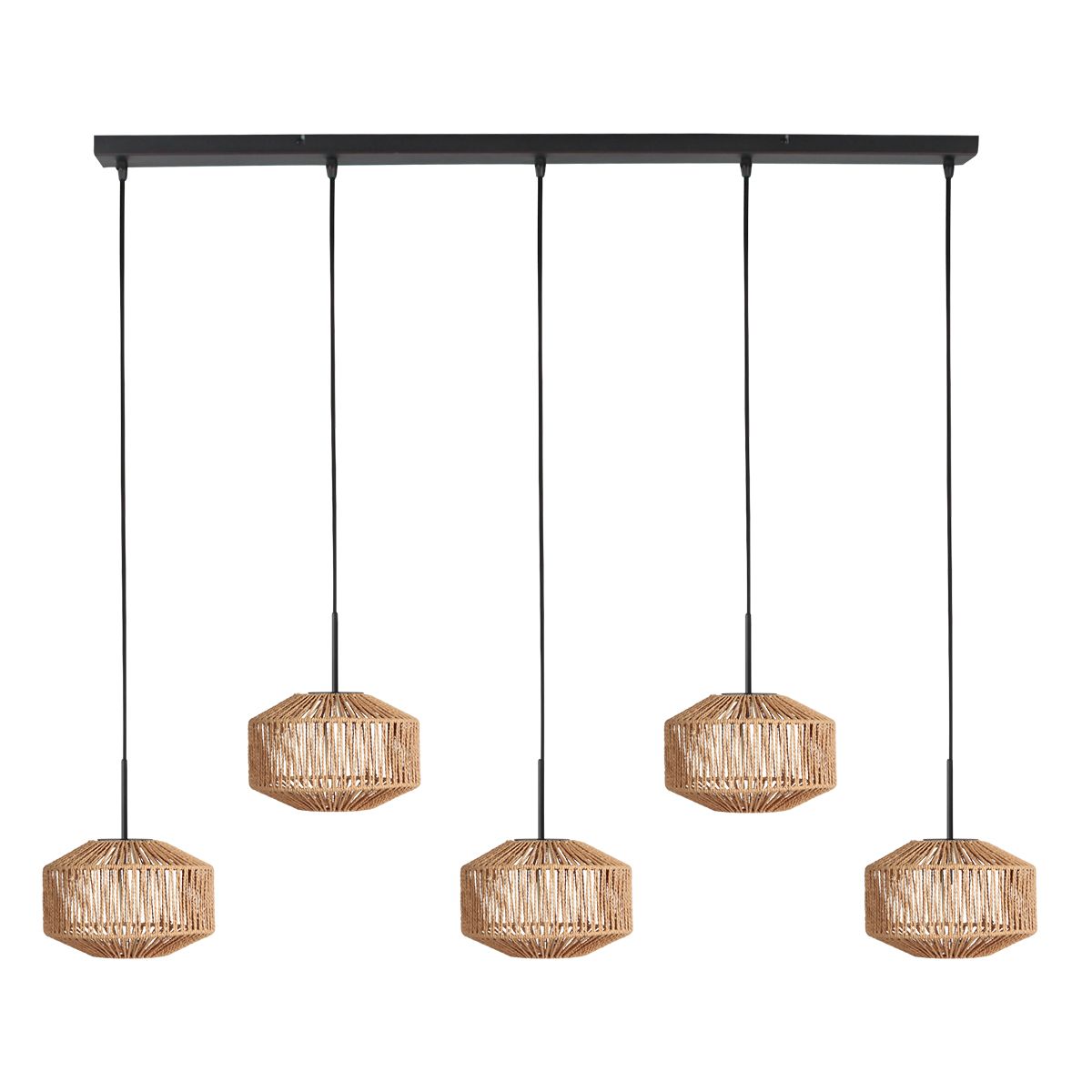 Hanglamp Ropex 4530ZW – 5-lichts touwlamp voor sfeervol licht - Afbeelding 7